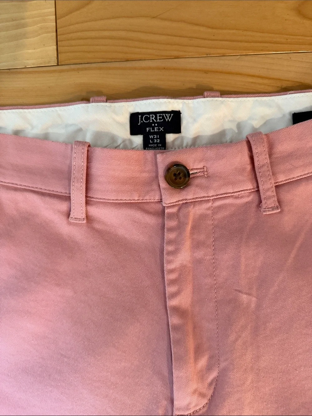 Men’s J. Crew Slim Pink Chino Pants 31/32 - Picture 2 of 6